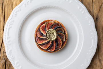 Delicious fig cookies on a plate  