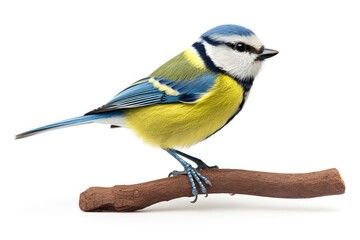 Naklejka premium Blue Tit bird isolated on white background