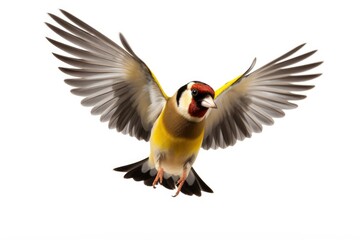 Obraz premium Goldfinch bird isolated on white background