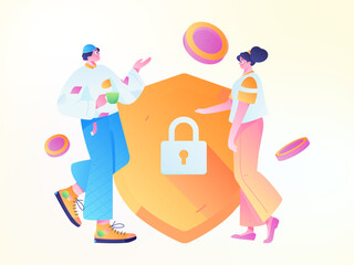 Internet financial management investment flat vector concept operation hand drawn illustration
