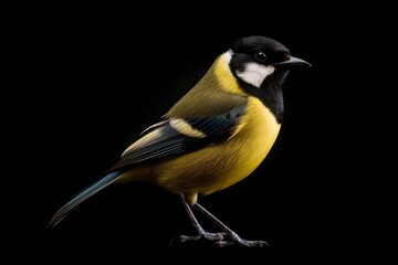 Obraz premium Great Tit bird isolated on white background