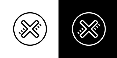 Cancel icon. Black icon. Black logo. Business icon. Set of black icons.