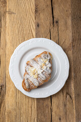 Delicious croissant on a plate