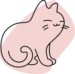 Cat pose illustration