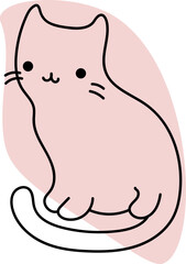 Cat pose illustration