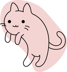 Cat jumping illustration