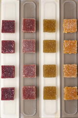 Colorful marmalade on the table