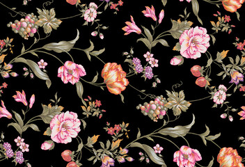 beautiful black and light gray seamless pattern illustration all over repeat design for digital and textile 
