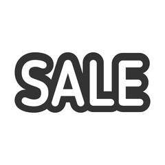 sale vector icon. sale button for black friday sales company. glyph icon for web and ui isolated on white background