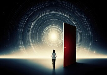 Obraz premium Cosmic Passage: Through the Door of Inner Worlds