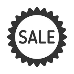 sale vector icon. sale button for black friday sales company. glyph icon for web and ui isolated on white background