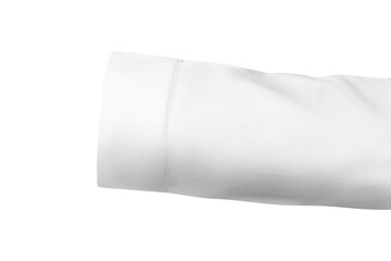sleeve of a white medical coat. on isolated transparent background