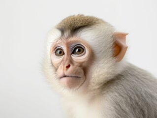 Monkey on a white background