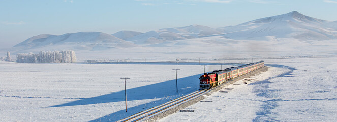 Eastern Express in Winter Kars, Turkey