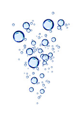 Oxygen bubbles from water. on isolated transparent background