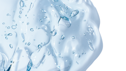 Blue, transparent gel. on isolated transparent background