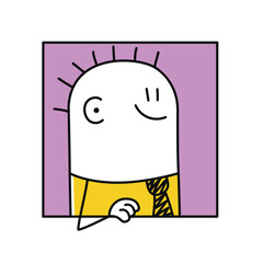 Man in a square frame