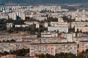 Fototapeta na wymiar old soviet residential district Gldani, Tbilisi Georgia