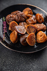 fig dried fruit smoked food eating cooking appetizer meal snack on the table copy space food background rustic top view