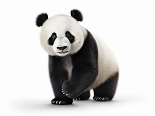 A Panda isolated on a white background