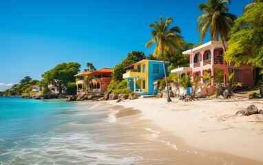 Peaceful Beach Community in the Caribbean