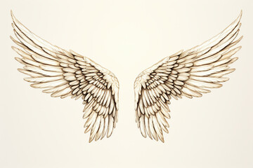 angel wings isolated on white