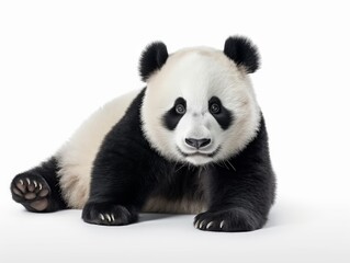 Fototapeta premium A Panda isolated on a white background