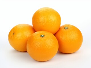 A bunch of oranges isolated on a white background