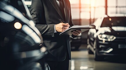 An appraiser inspecting a car and providing an appraisal report, highlighting the accuracy and expertise in vehicle valuation