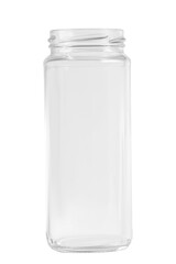 transparent glass jar. on an empty background. PNG