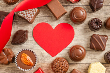 ハートとチョコレートでバレンタインデー