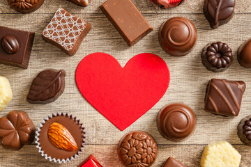 ハートとチョコレートでバレンタインデー