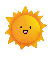 Fototapeta premium sun cartoon character