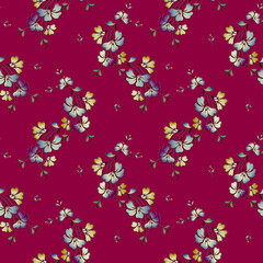 beautiful dark red and light blue seamless pattern illustration all over repeat design for digital and textile 
