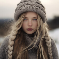 Scandinavian style in the form of a girl, humanization