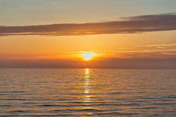 sunset over the sea