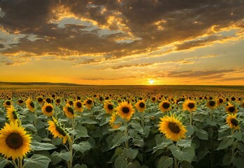 Sunflower Soiree: Kansas' Endless Golden Fields.