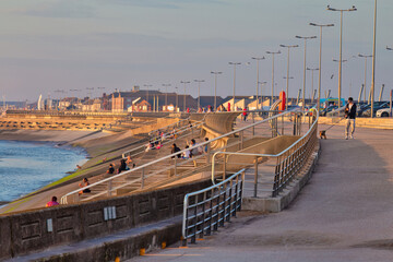 coastline and promenad  in balckpool