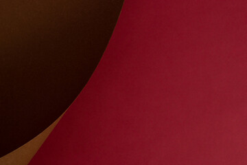 Brown and red abstract curved background, copy space