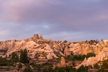 Twilight Serenity Over the Majestic Cappadocian Landscape in Turkey