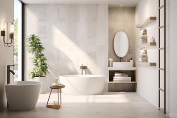 modern bathroom interior, generative ai
