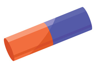 Magnetic force and electromagnetic field. Polar magnet scheme. Educational magnetism physics presentation, horseshoe and bar magnet. Cartoon vector illustration. Physics science aid