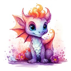 Fototapeta premium dragon with a ball