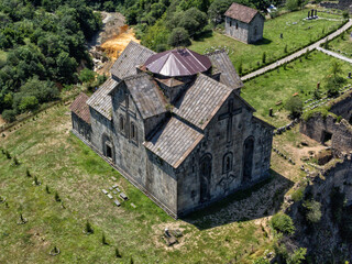 Fototapeta na wymiar Ancient armenian Akhtala Monastery in the north part of Armenia.