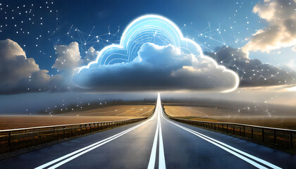 Obraz premium cloud technology concept