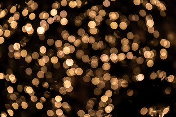 defocused shiny garland lights outdoors