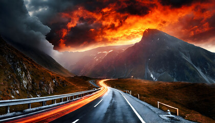 highway to hell - obrazy, fototapety, plakaty