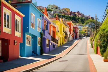 Fototapeta premium a row of colorful houses