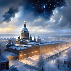 Petersburg in winter - obrazy, fototapety, plakaty