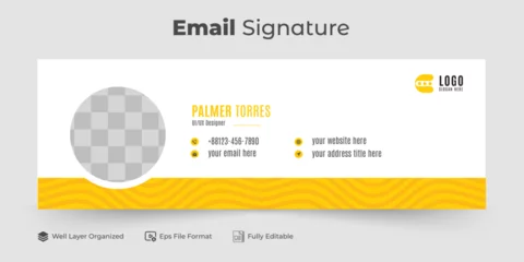 Fotobehang Email signature template design © Rifayet